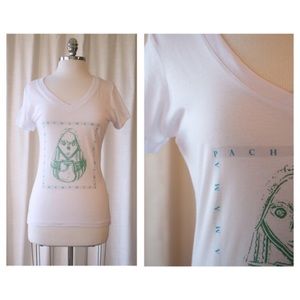 White Graphic Print Pachamama Ethnic Tee T-shirt